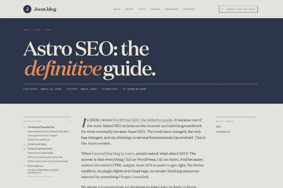 Astro SEO: the definitive guide.