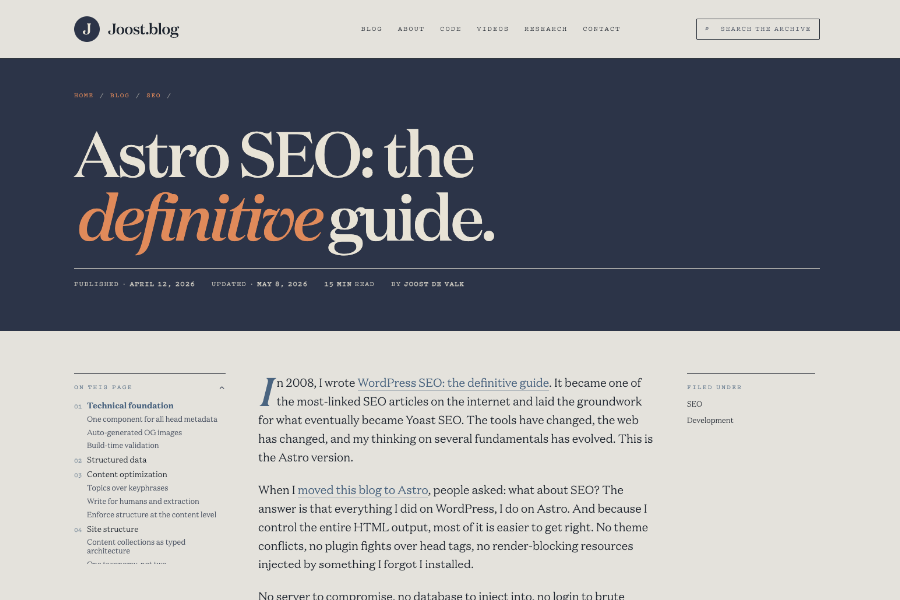 Astro SEO: the definitive guide.